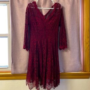 Always Indigo burgundy dress for sale.
